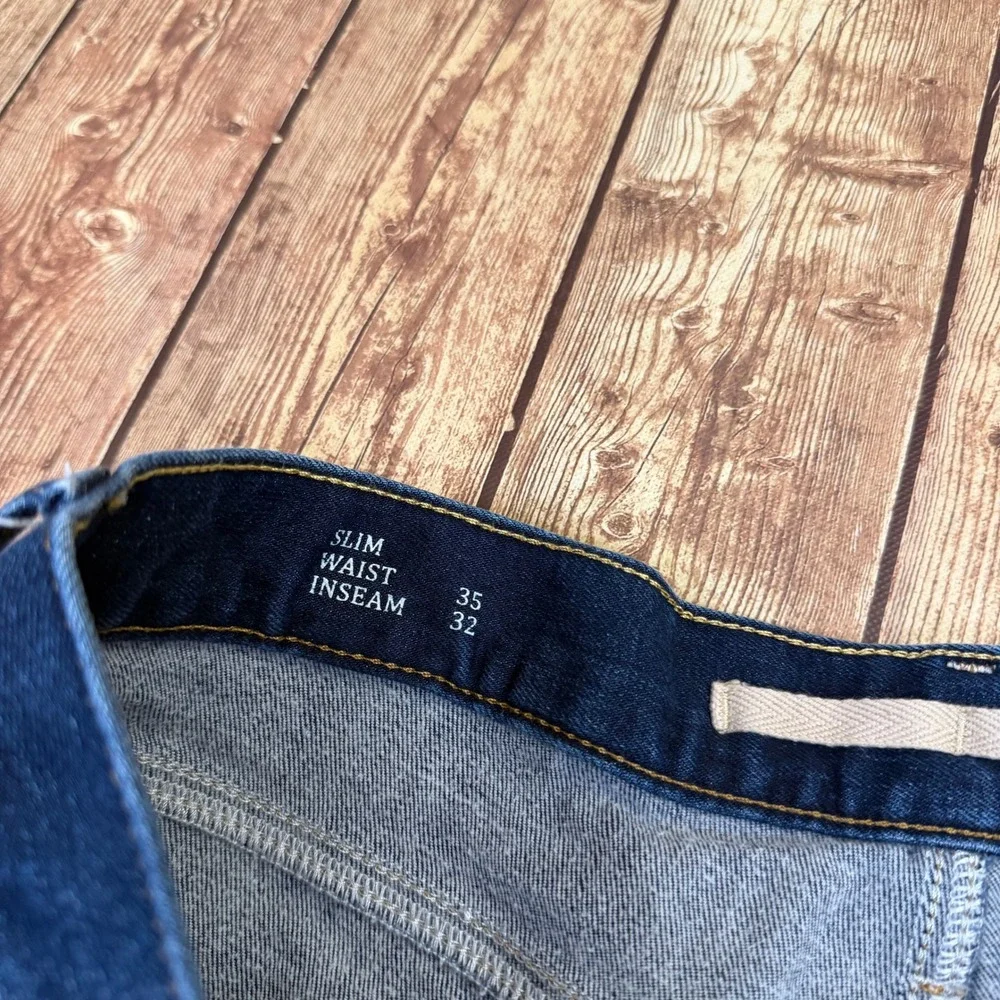 Banana Republic Slim Jeans Mens 35 x 32 Blue Stretch Denim Pants Casual